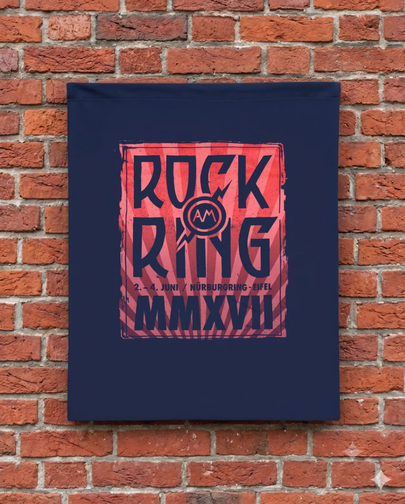 Rock am Ring T-Shirt am Mountee auf Backsteinwand #10